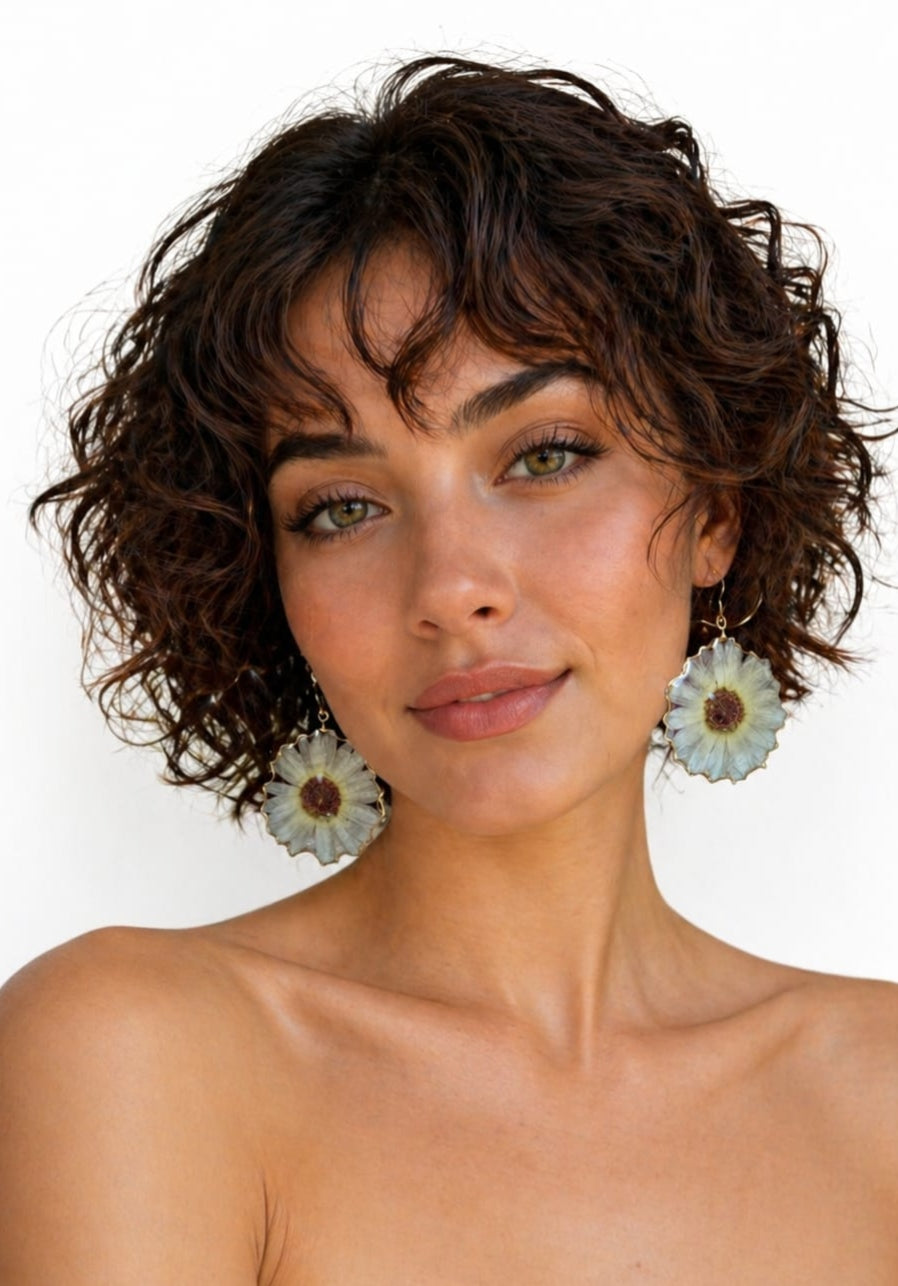 Orecchini - Fiore margherita grande