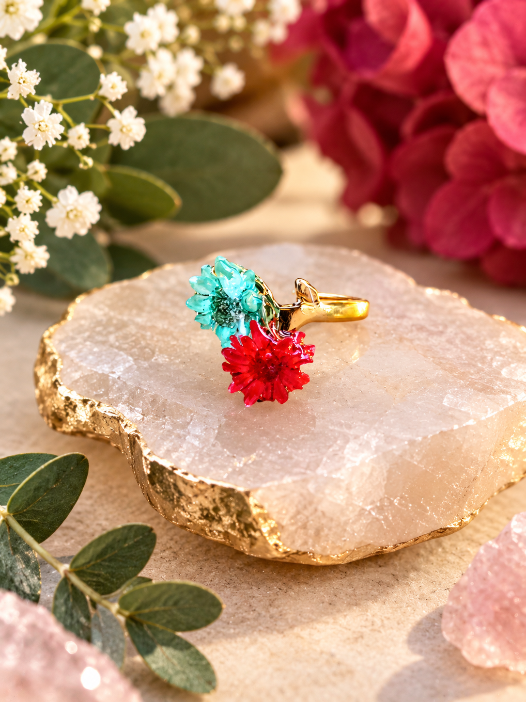 Anello - Fiorellini di paglia