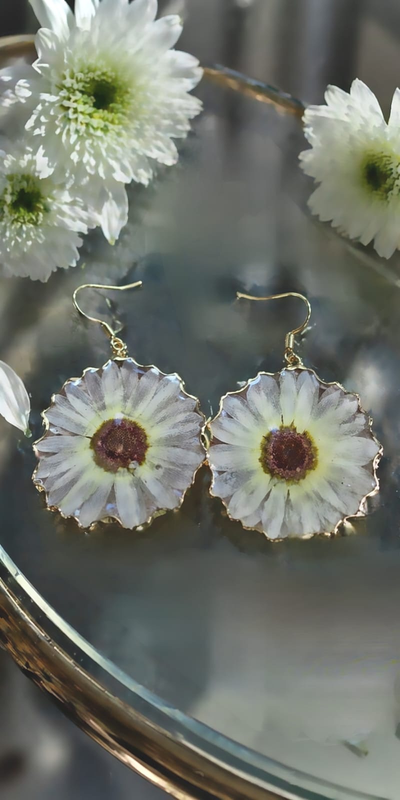 Orecchini - Fiore margherita grande