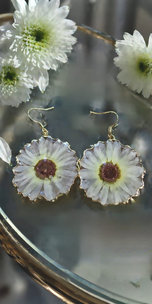 Orecchini - Fiore margherita grande