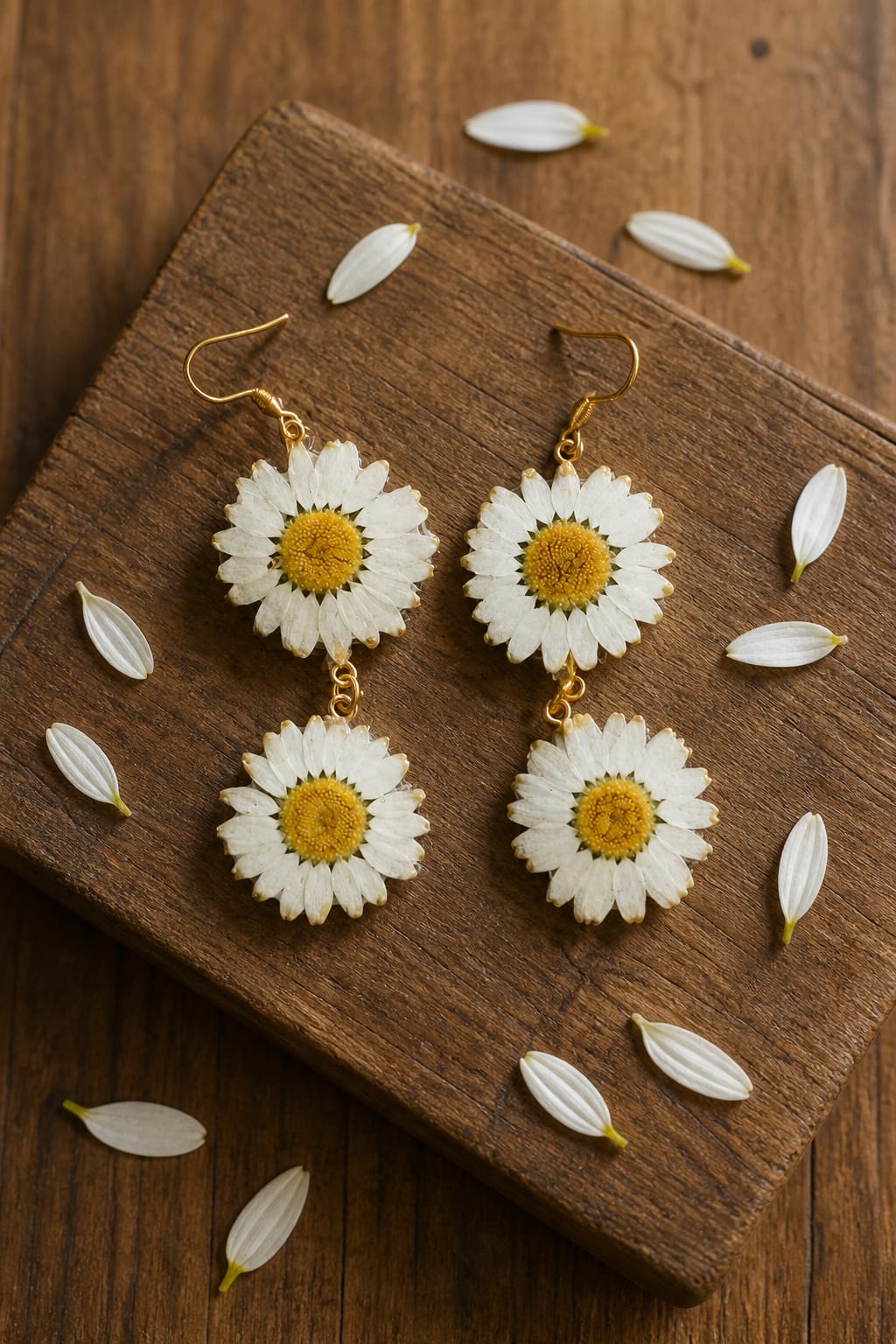 Orecchini - Fiore margherite doppie