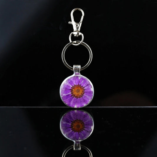 Portachiavi- Margherita viola
