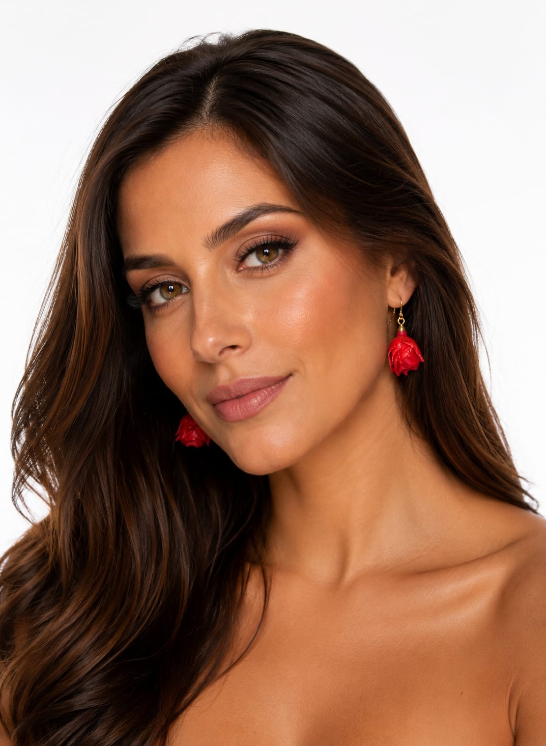 Primizie - Orecchini - Rose rosse maxi