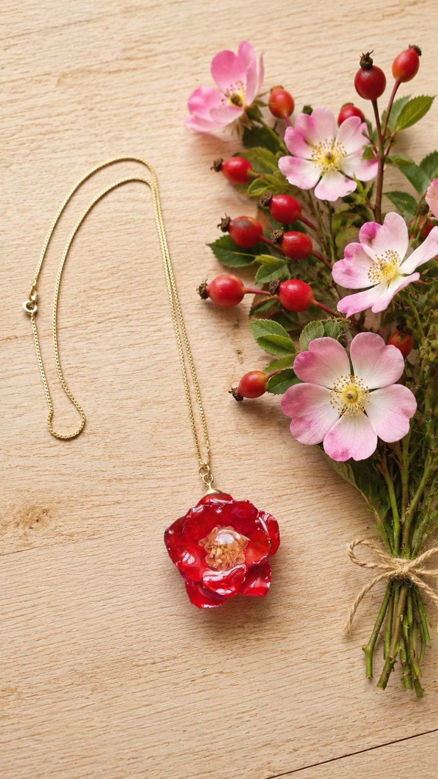 Primizie -Ciondolo - Halesia rossa